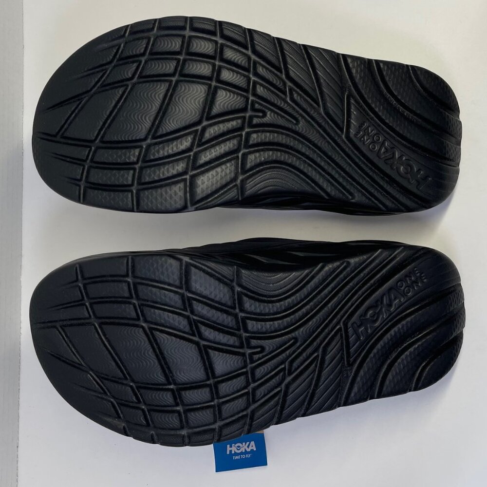 Hoka One Black Ora Recovery Slip On EVA Comfort Slide Sandal NWT
